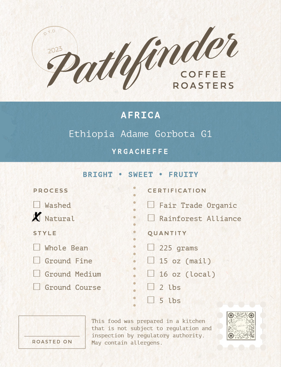 Ethiopia Adame Gorbota G1