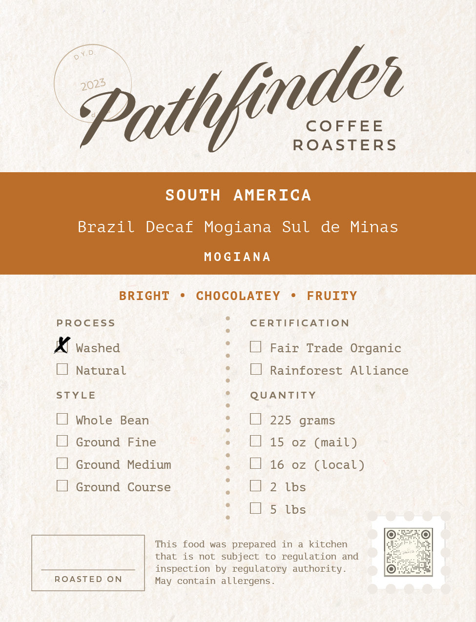 Brazil Decaf Mogiana Sul de Minas