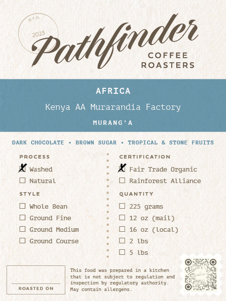 Kenya AA Murarandia Factory