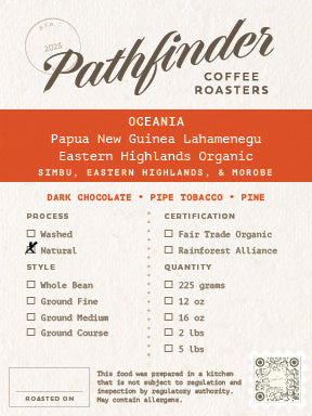 Papua New Guinea Lahamenegu Eastern Highlands Organic